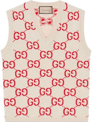 GG-motif knit vest