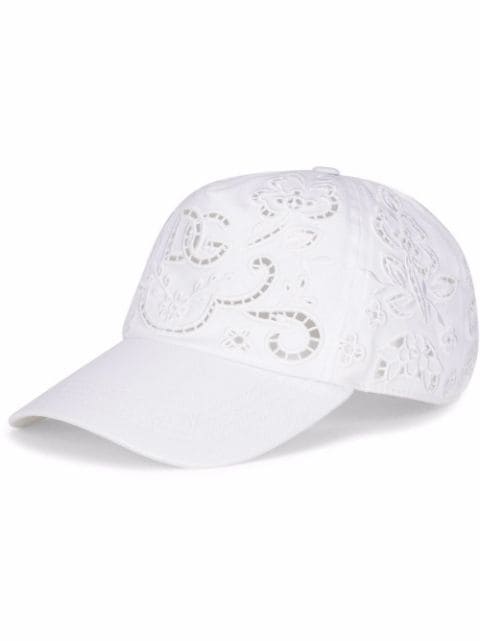 floral embroidered logo baseball cap