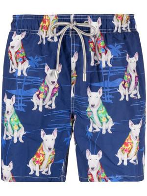Dog-print swim shorts