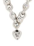 chunky-chain heart-pendant necklace