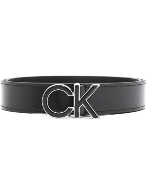 logo-buckle detail belt