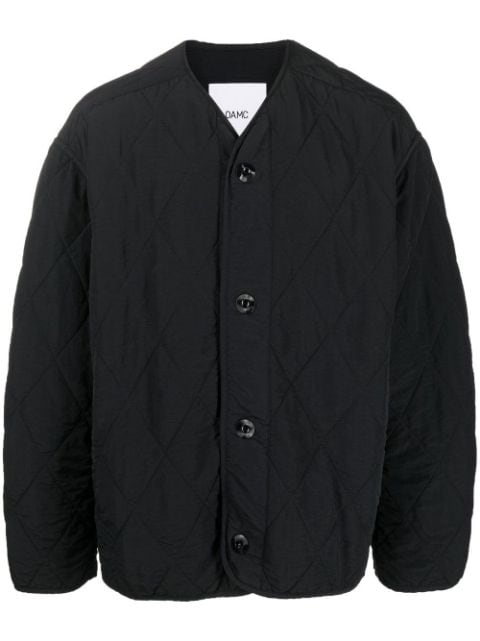 quilted button-down jacket