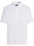 linen short-sleeve polo shirt