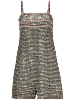 tweed sleeveless minidress