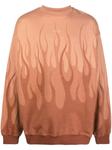 flame-printed sweatshirt