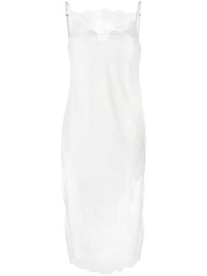 Chantilly-lace mesh slip dress
