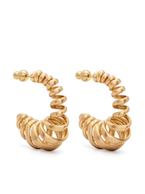 Dionne spiral-hoop earrings
