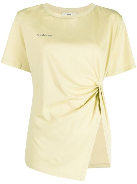 asymmetric cotton T-shirt
