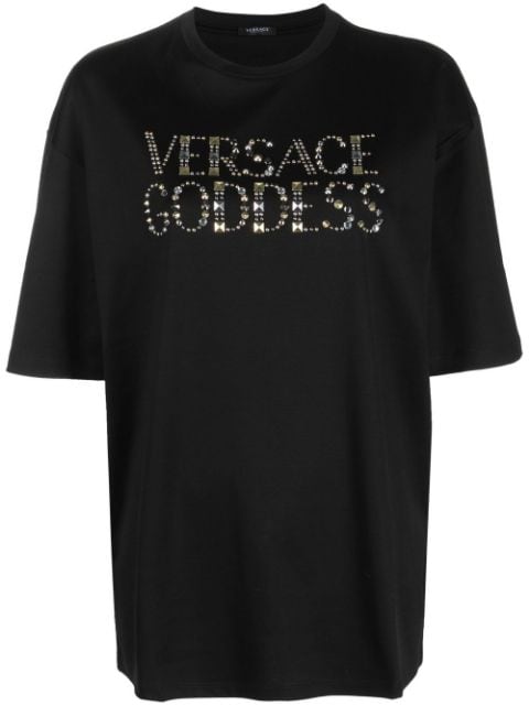 Versace Goddess-print T-shirt