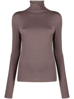 high-neck long-sleeves top