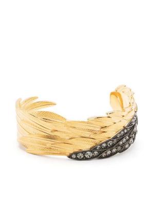 feather-detail cuff bracelet