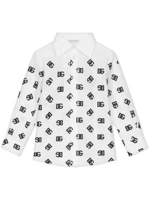 DG logo-print cotton shirt