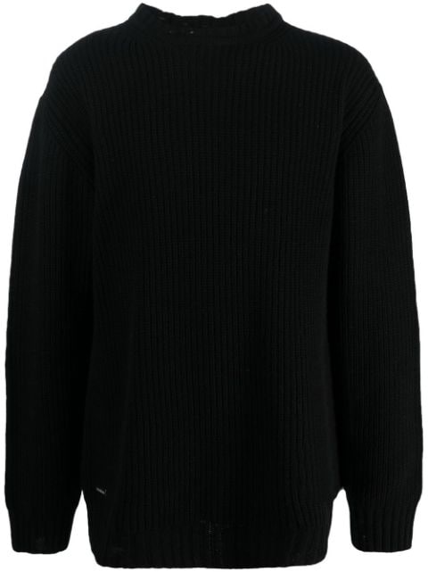 crew-neck wool-blend sweater