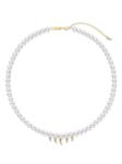 18kt yellow gold Collection Line Danger Fang pearl necklace