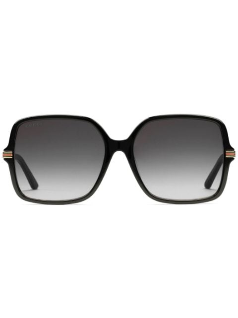 Web-detailing square-frame sunglasses