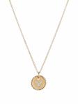 18kt yellow gold Initial Y diamond charm necklace