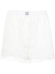 lace-panelling short shorts