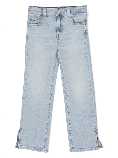 five pocket straight-leg jeans
