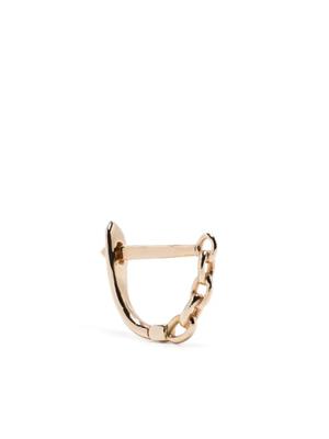 14kt yellow gold Astra chain huggie earring