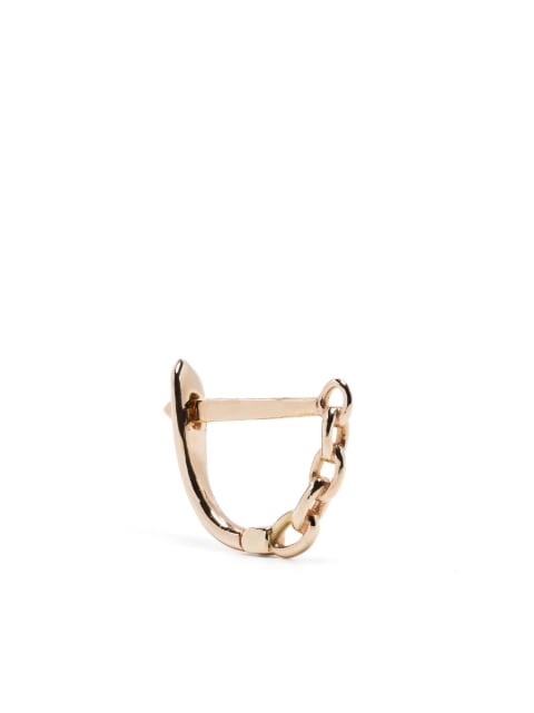14kt yellow gold Astra chain huggie earring