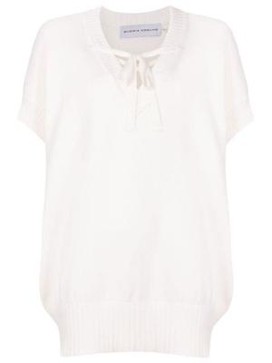 front tie-fastening blouse