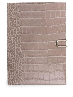 embossed-leather ruled notebook
