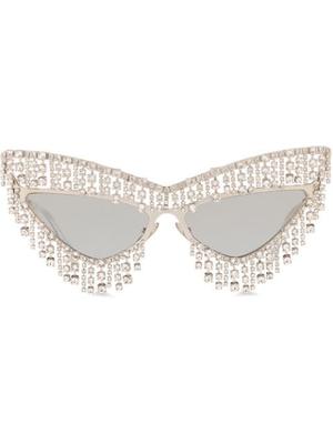 crystal-embellished cat-eye sunglasses