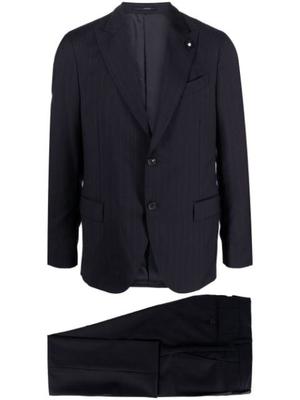 single-breasted pinstripe suit