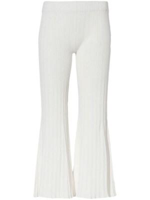 ribbed knitted trousers