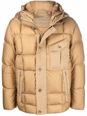 padded zip-up down coat