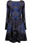 paisley-print knitted dress