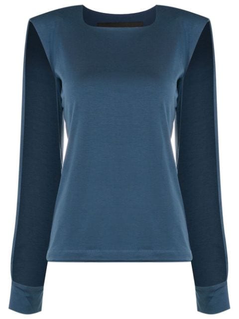 cut-out square-neck top