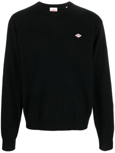 logo-patch woollen jumper
