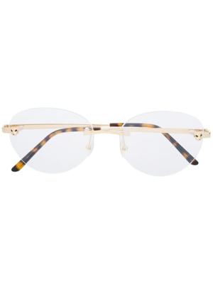 Panth re rectangular frame glasses
