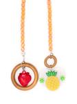 fruit-motif beaded necklace