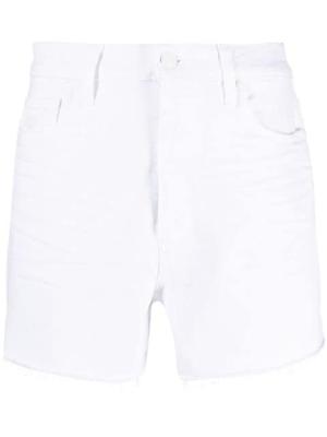 logo-patch denim shorts
