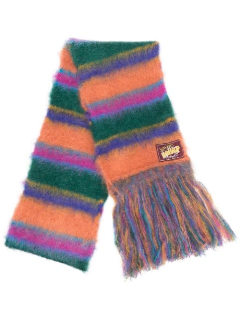 striped knitted scarf