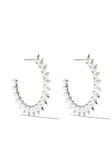 18kt white gold Collection Line Danger Tribe Akoya pearl large hoop earrings