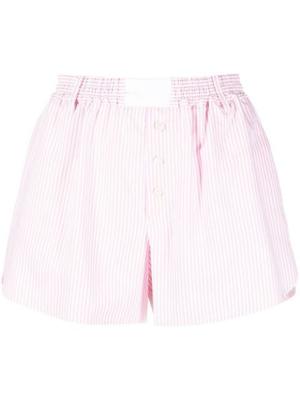 stripe-print button shorts