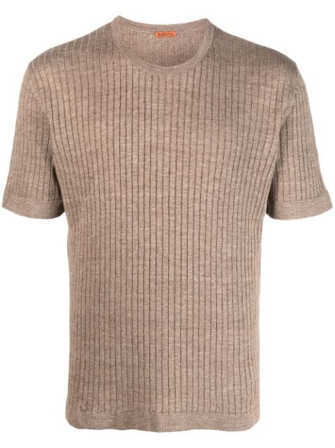 ribbed knit t-shirt