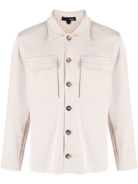 button-down fastening shirt jacket