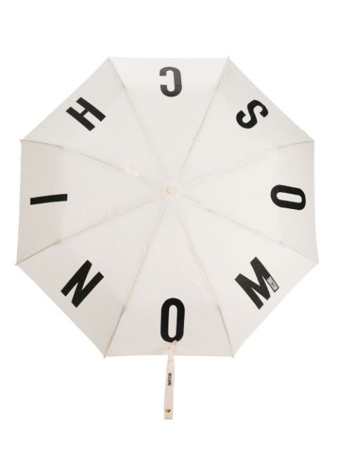 logo-print folded umbrella