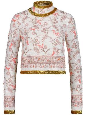 Popping Paisley sequined top