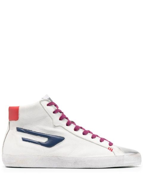 side logo-patch high-top sneakers
