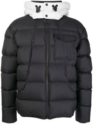 multi-pocket hooded padded jacket
