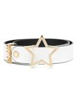 star-shaped buckle leather belt