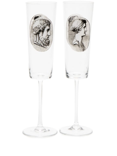 Cammei flute glasses  set of two 