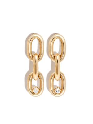 14kt yellow gold diamond chain-link earrings