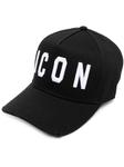 Icon-embroidered baseball cap