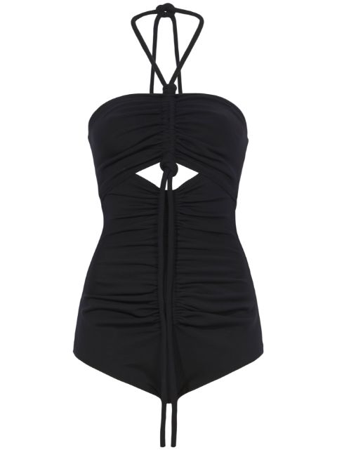 compact jersey ruched bodysuit